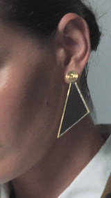 Gold Glass Earrings 04