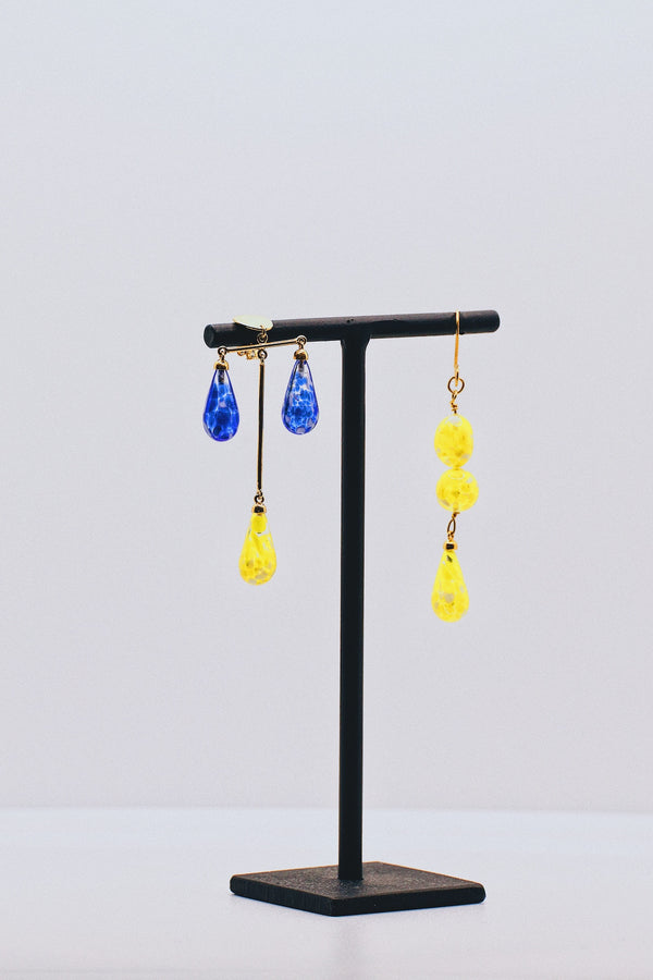 Blue and Yellow Earrings 10