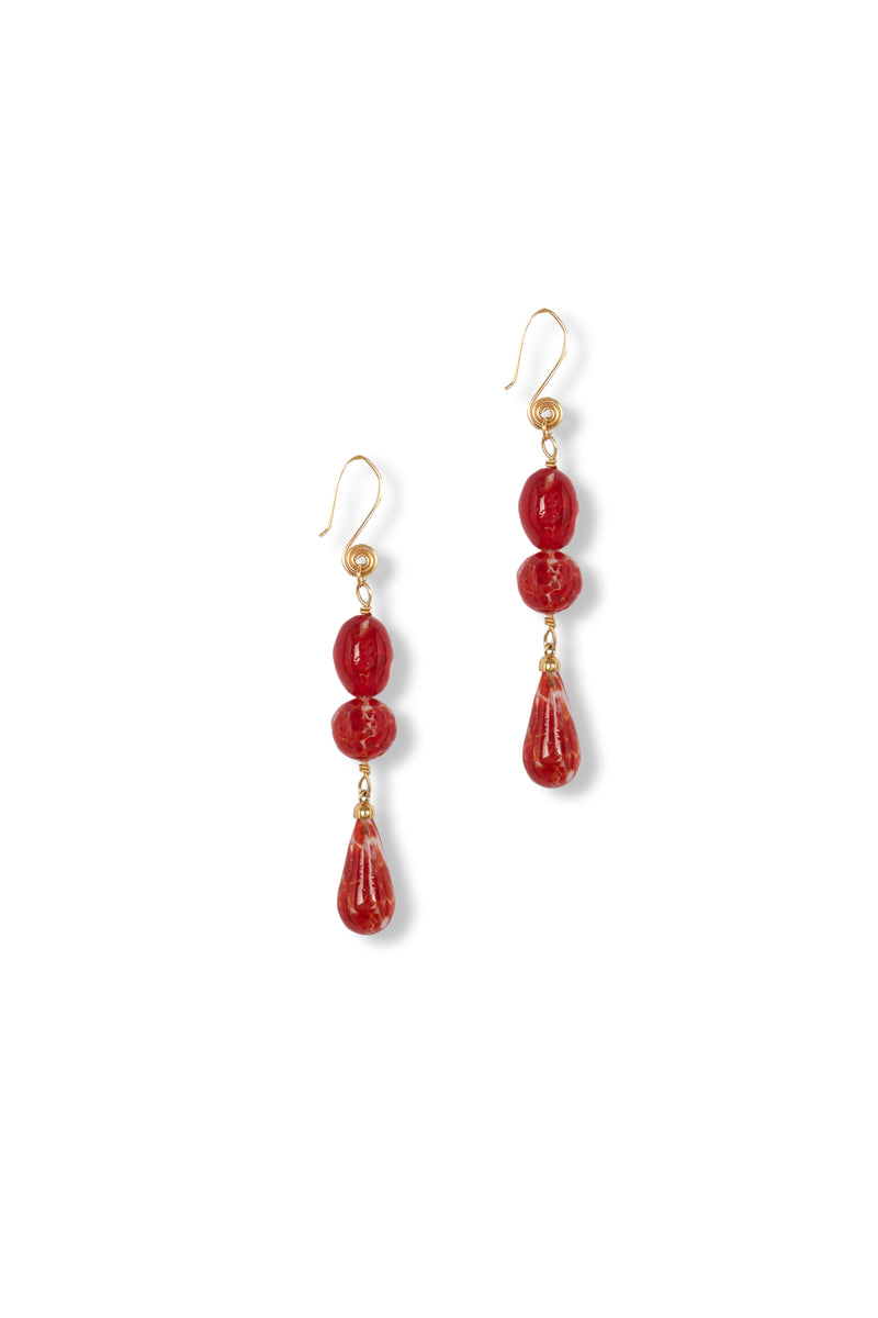 Red Drop Murano Earrings 13