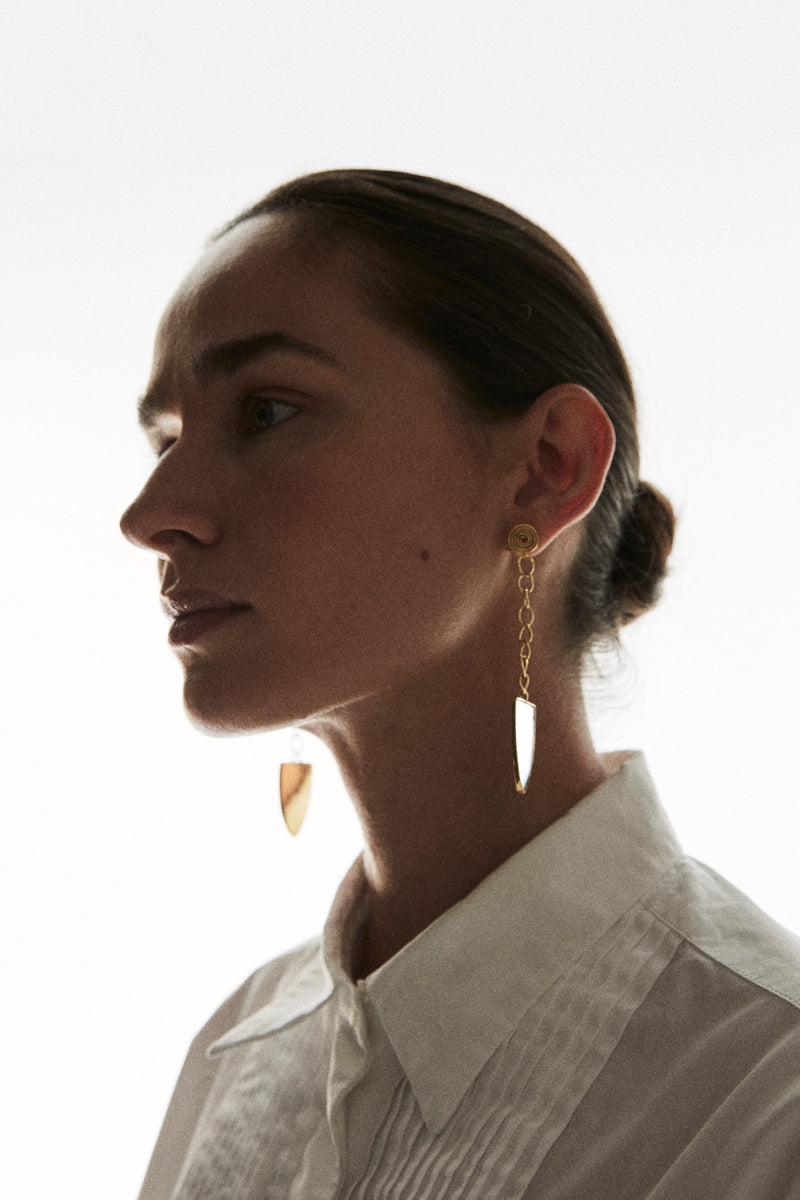 Gold Glass Earring 05