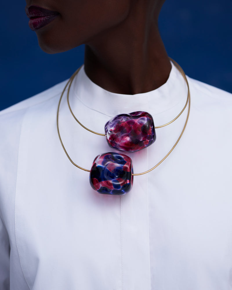 COLLAR DE VIDRIO SOPLADO A MANO 13 