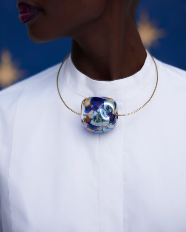 COLLAR DE VIDRIO SOPLADO A MANO 14 
